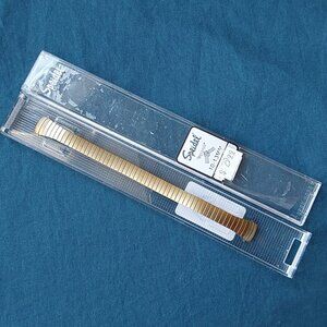 Speidel gold tone flexible metal watch band Twist-o-flex original case 10-13 mm
